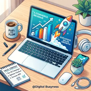 Entrepreneur implementing strategies from the boost online sales course to scale digitalbusyness revenue