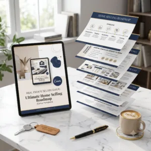 Real Estate Seller Guide Canva Template home selling roadmap mockup for digitalbusyness