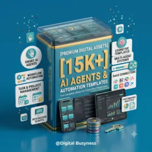 A digital bundle of 15,000 AI agent templates and automation workflows by digitalbusyness