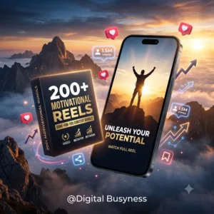 Buy the 200+ motivational english reels bundle for ready to post social media videos