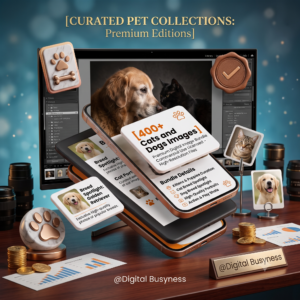 Cat and dog assets for digital products